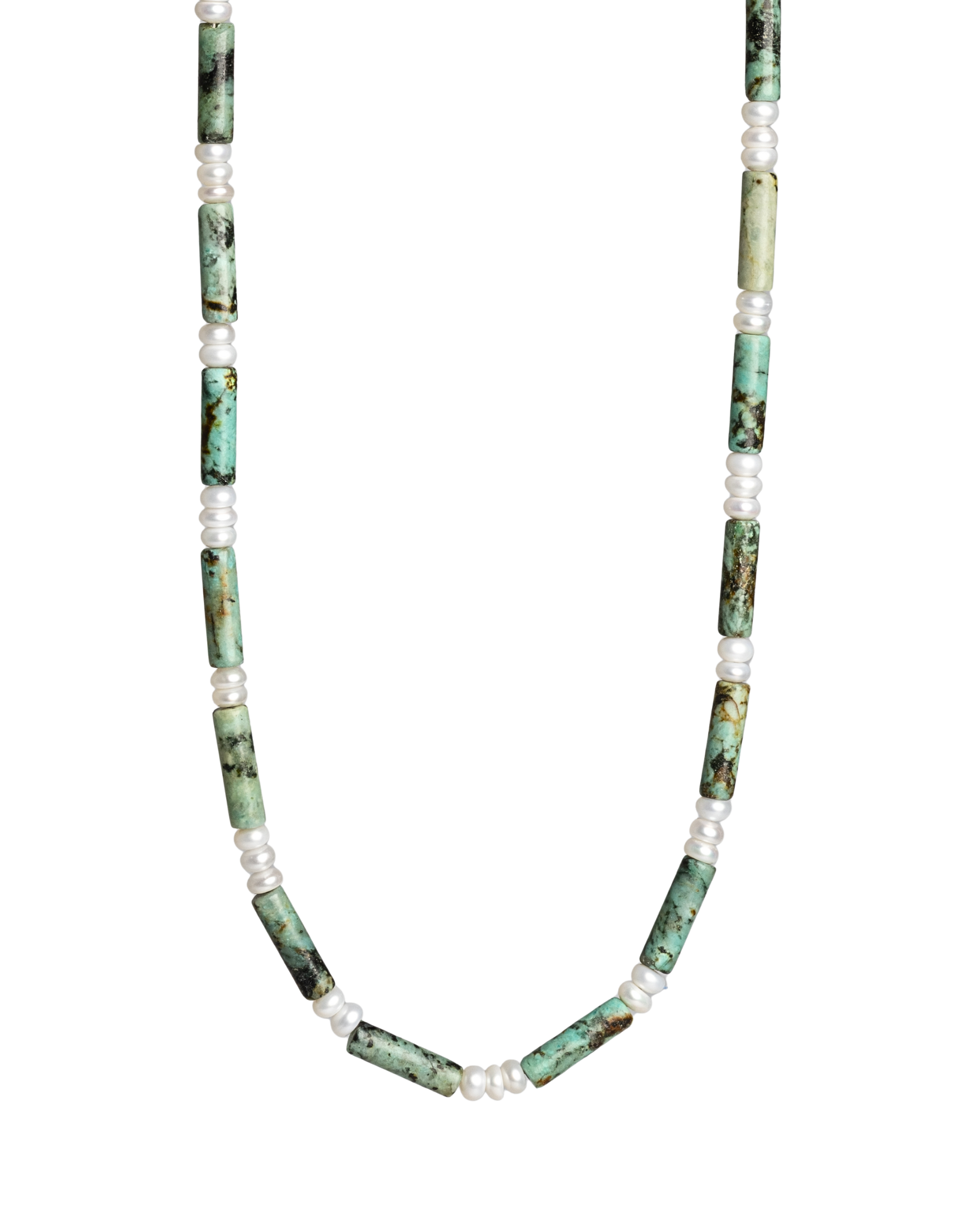 Dámsky Choker - Freshwater Pearl, Turquoise & Silver