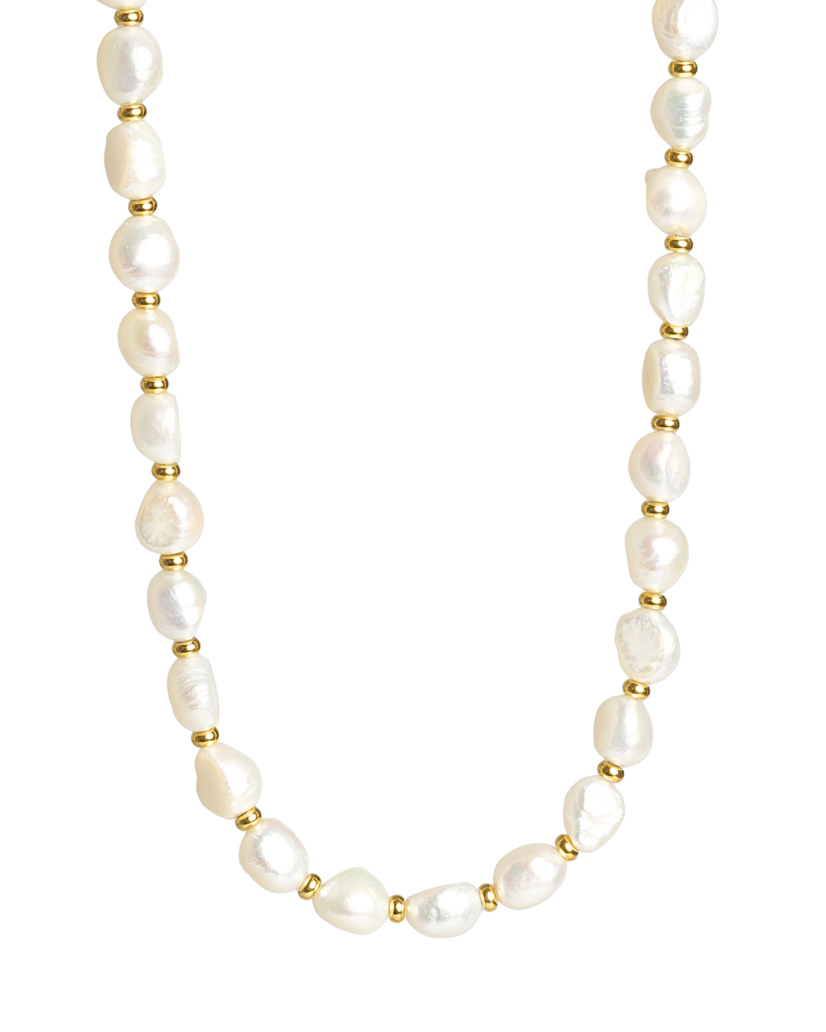 Pánsky Korálkový Náhrdelník - Baroque Pearl & Gold