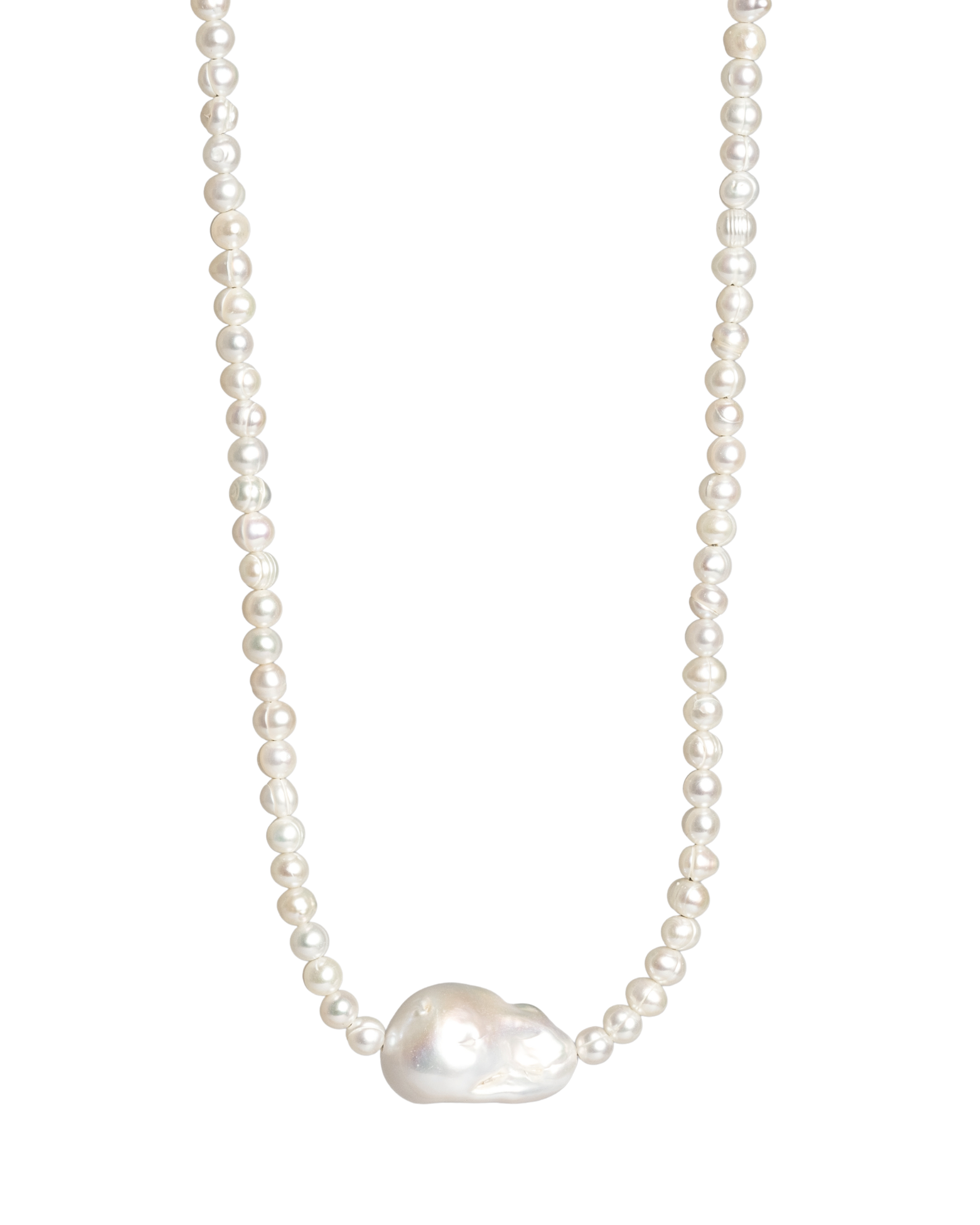 Dámsky Náhrdelník s Barokovou Perlou - Freshwater Pearl & Silver