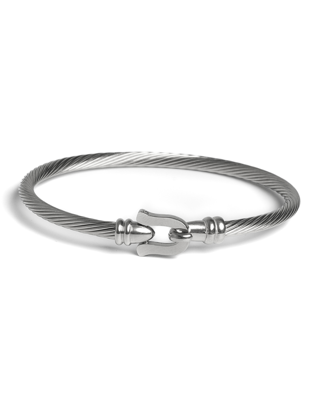 Dámsky Twist Cable Bangle - Silver