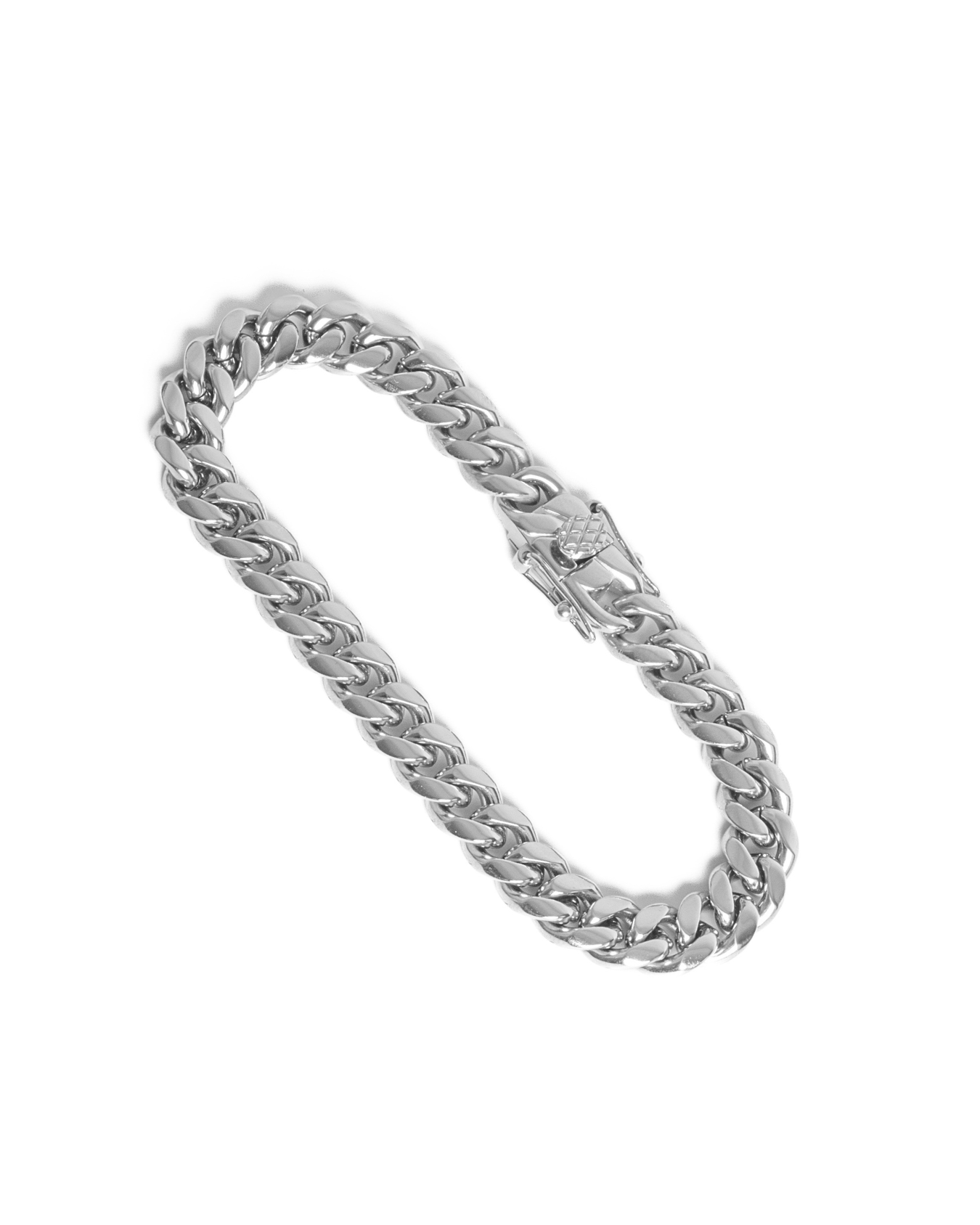 Pánsky Strieborný Cuban Link Náramok - 8 mm