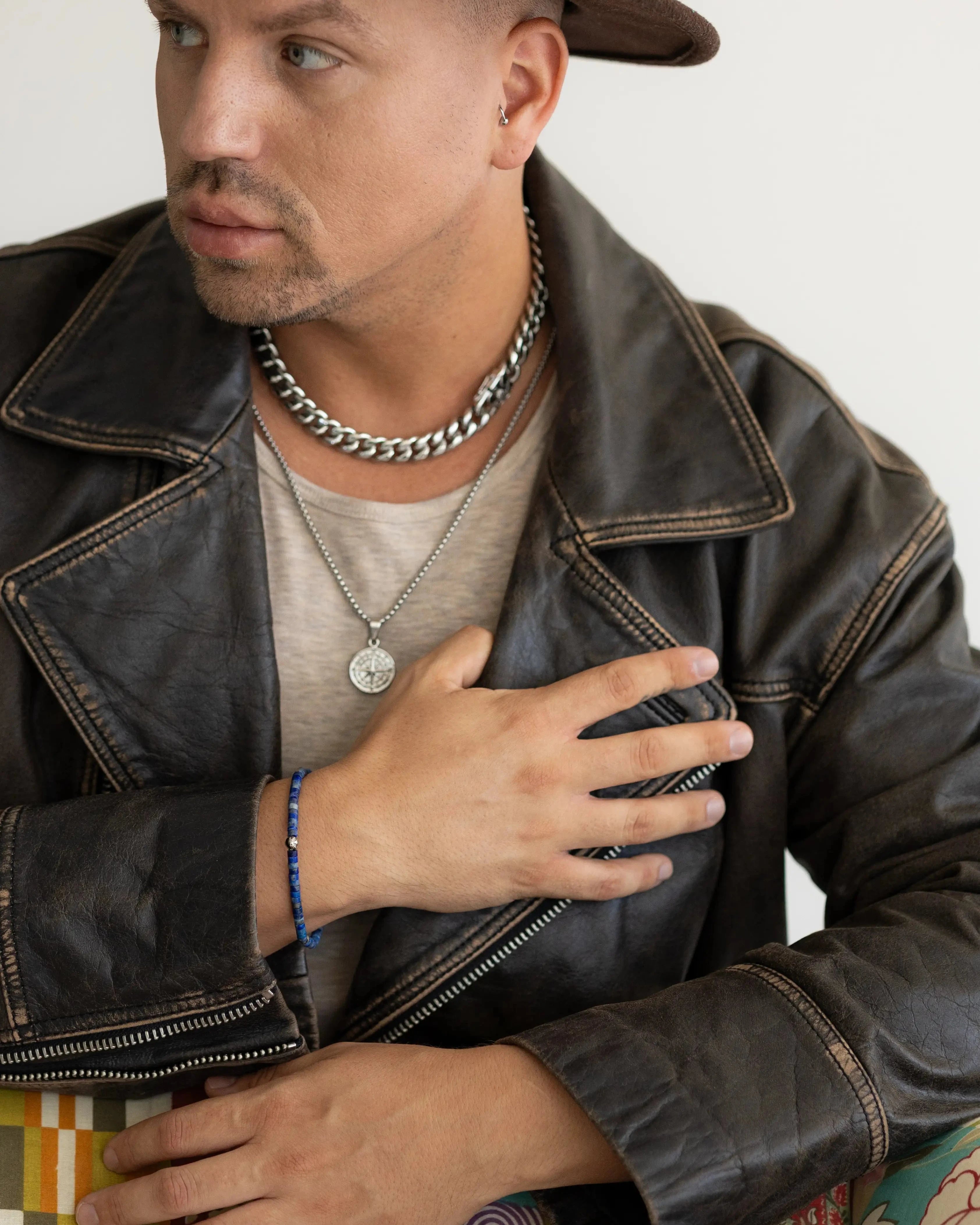 Pánsky Strieborný Cuban Link Choker