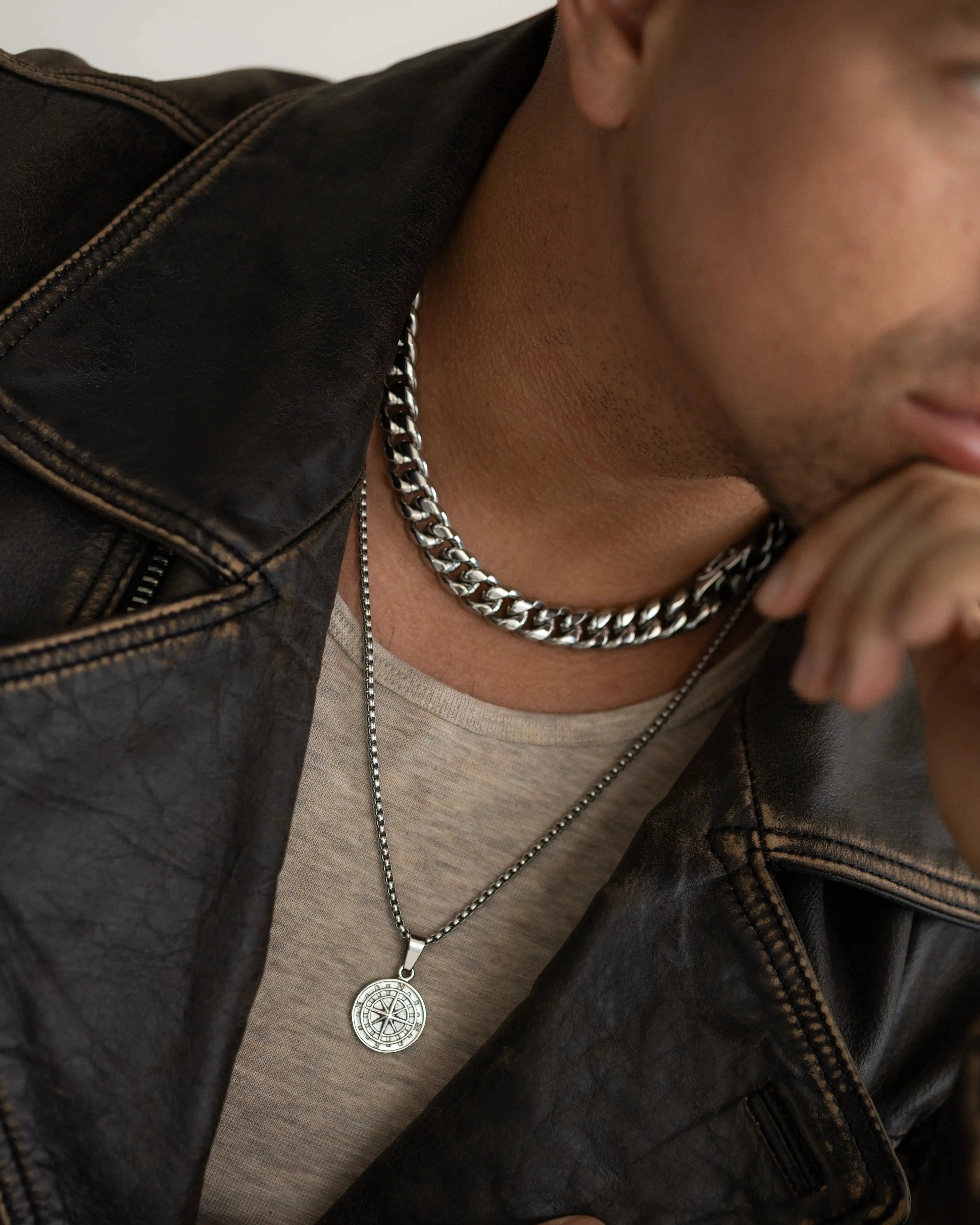 Pánsky Strieborný Cuban Link Choker