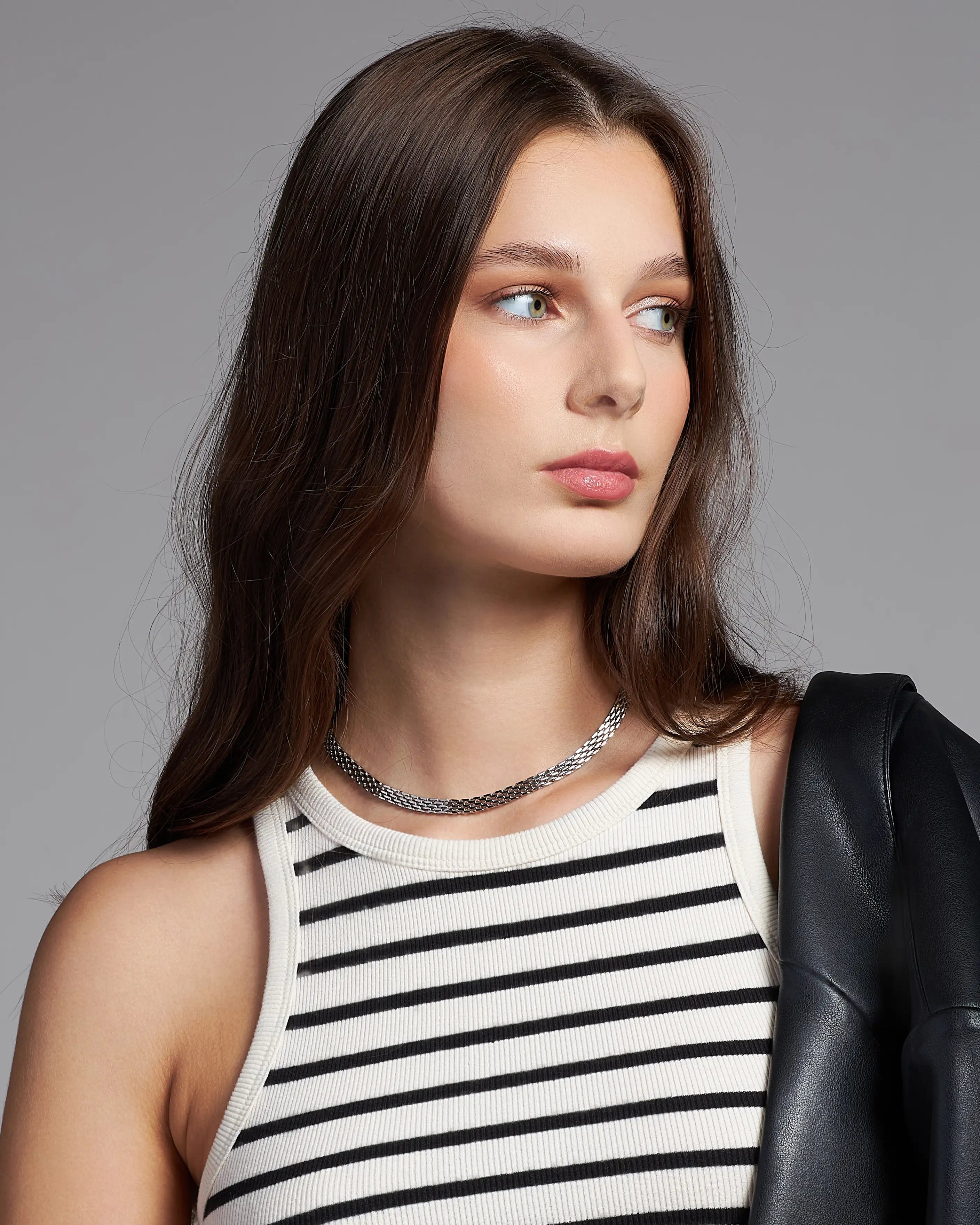 Dámsky Strieborný Choker - Mesh