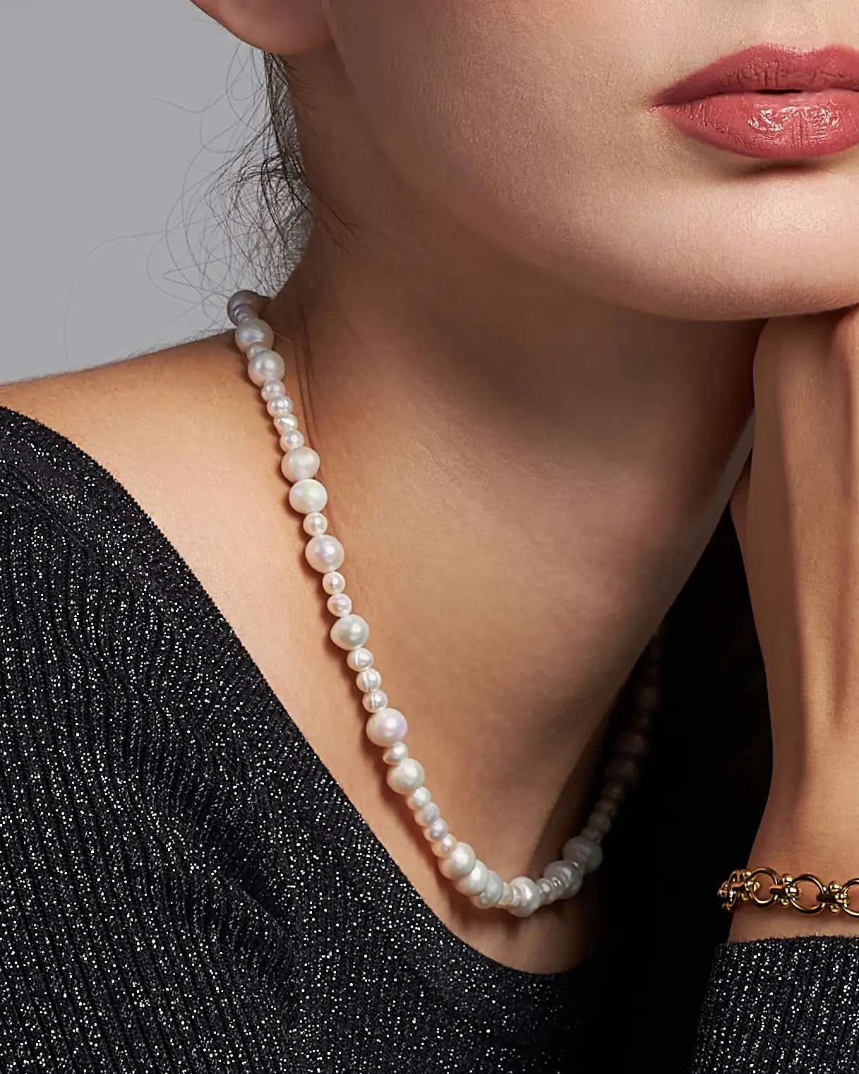 Dámsky Bubble Choker - Freshwater Pearl & Silver