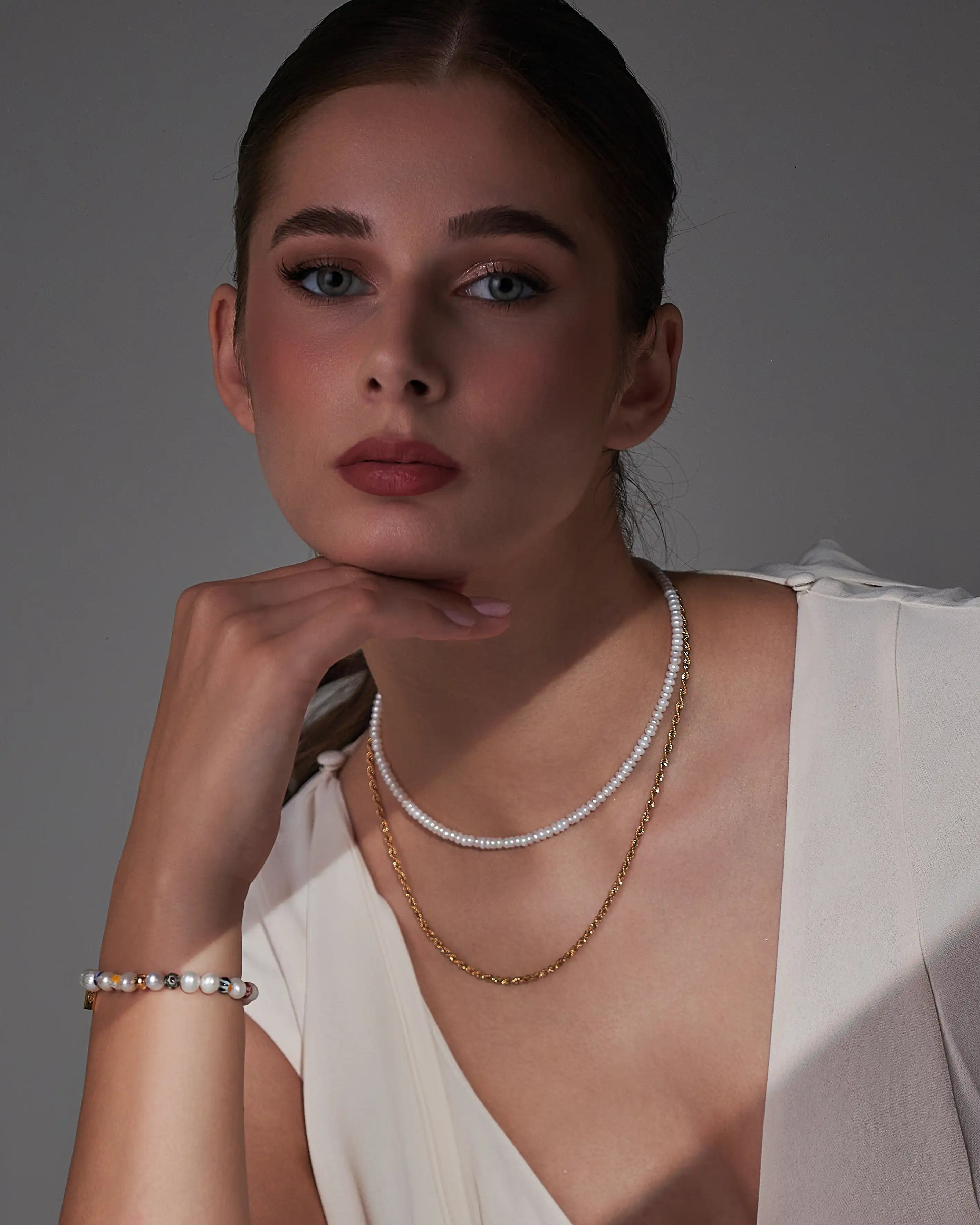 Dámsky Choker - Freshwater Pearl & Silver
