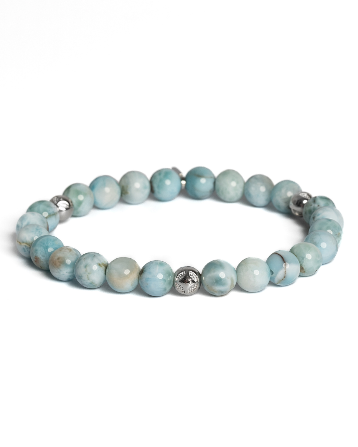 Pánsky Elastický Náramok - Larimar & Silver