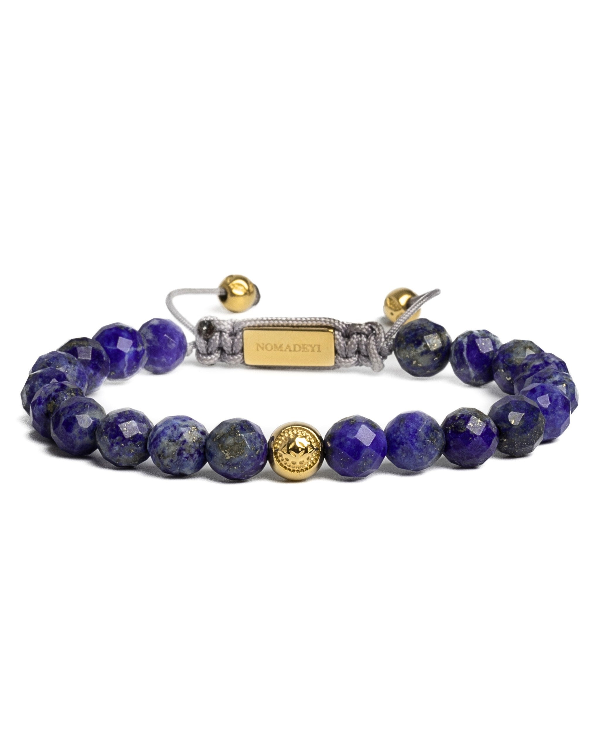 Pánsky Macramé Náramok - Lapis Lazuli & Gold