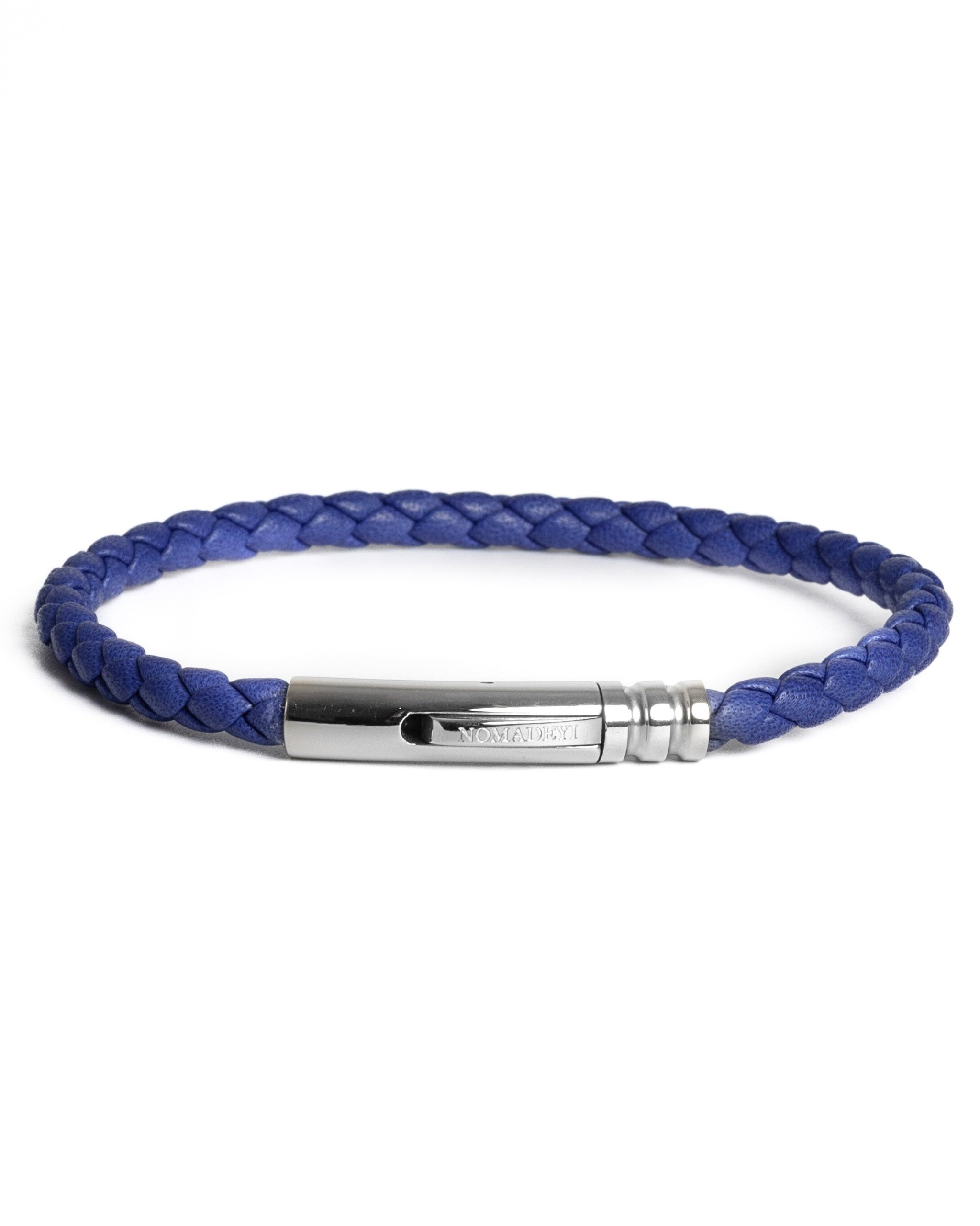 Pánsky Náramok - Blue Leather & Silver