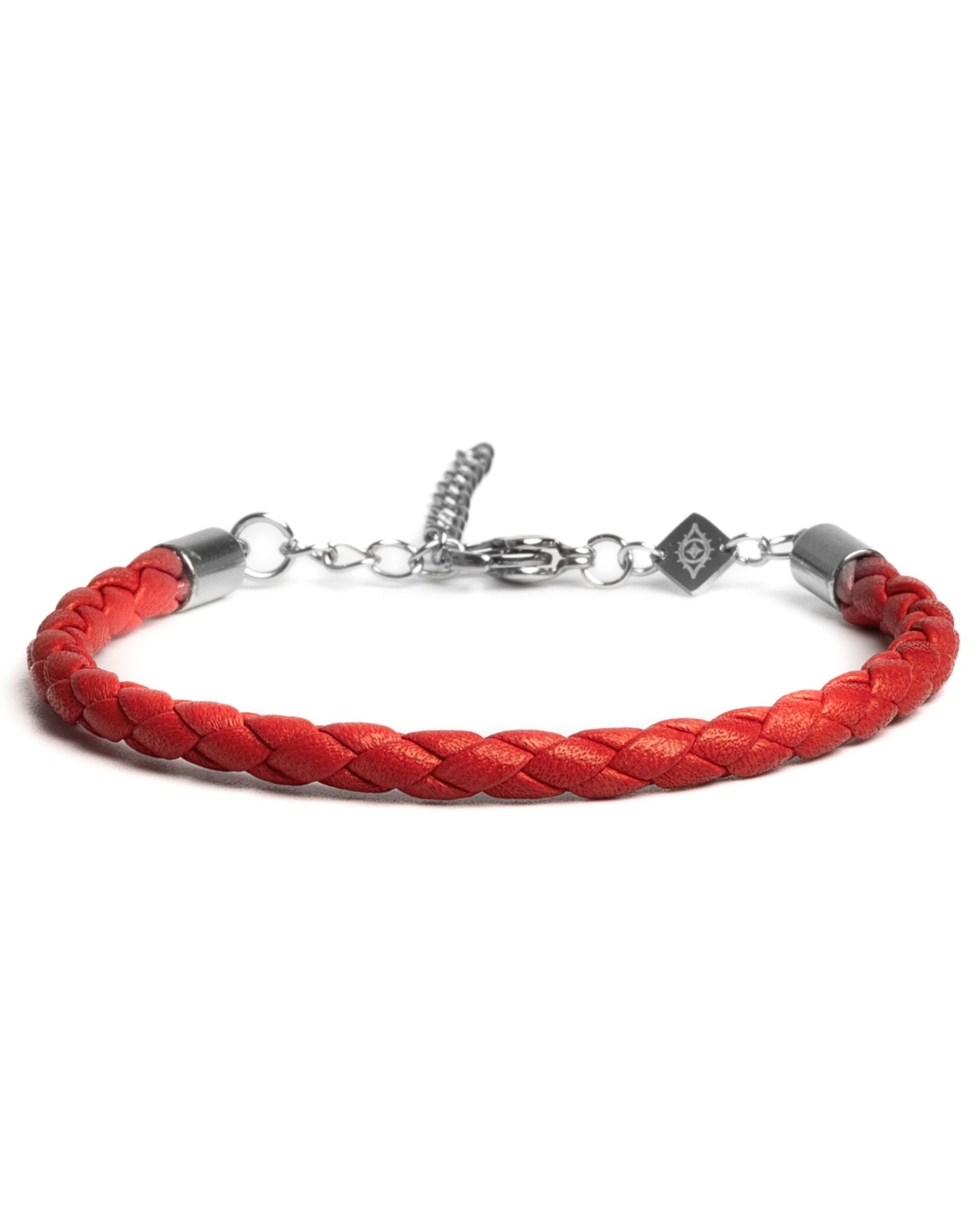 Dámsky Náramok - Red Leather & Silver