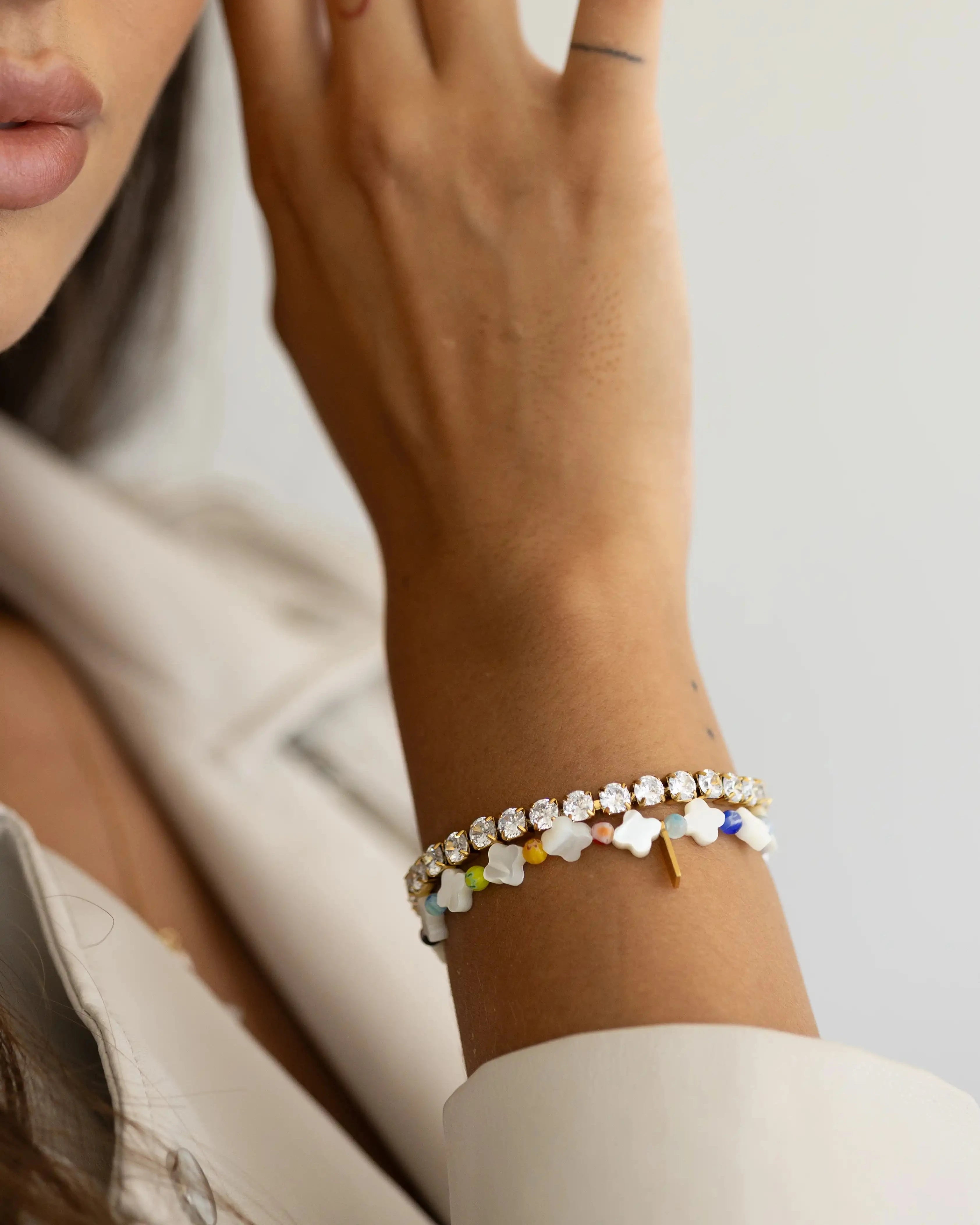 Dámsky Tennis Náramok - Gold