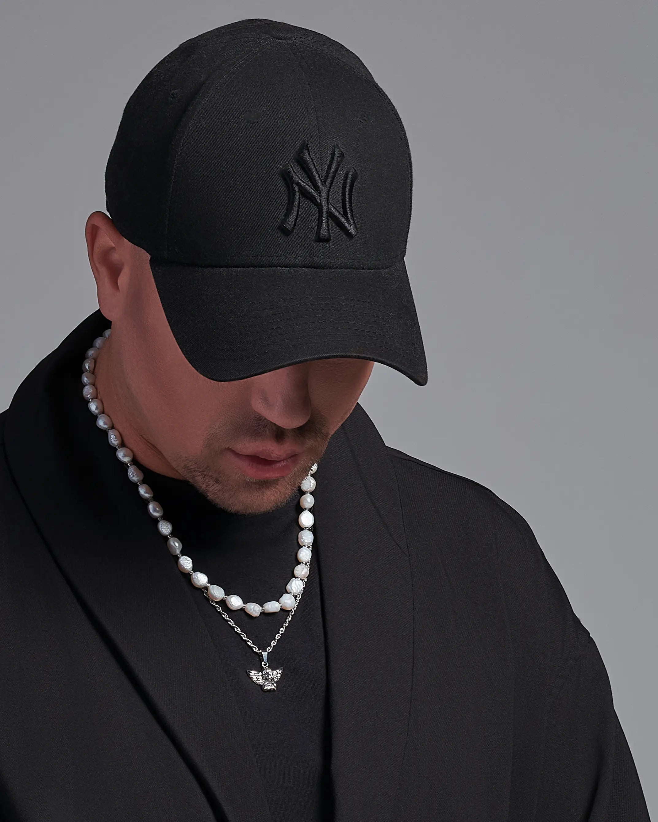 Pánsky Korálkový Náhrdelník - Baroque Pearl & Silver