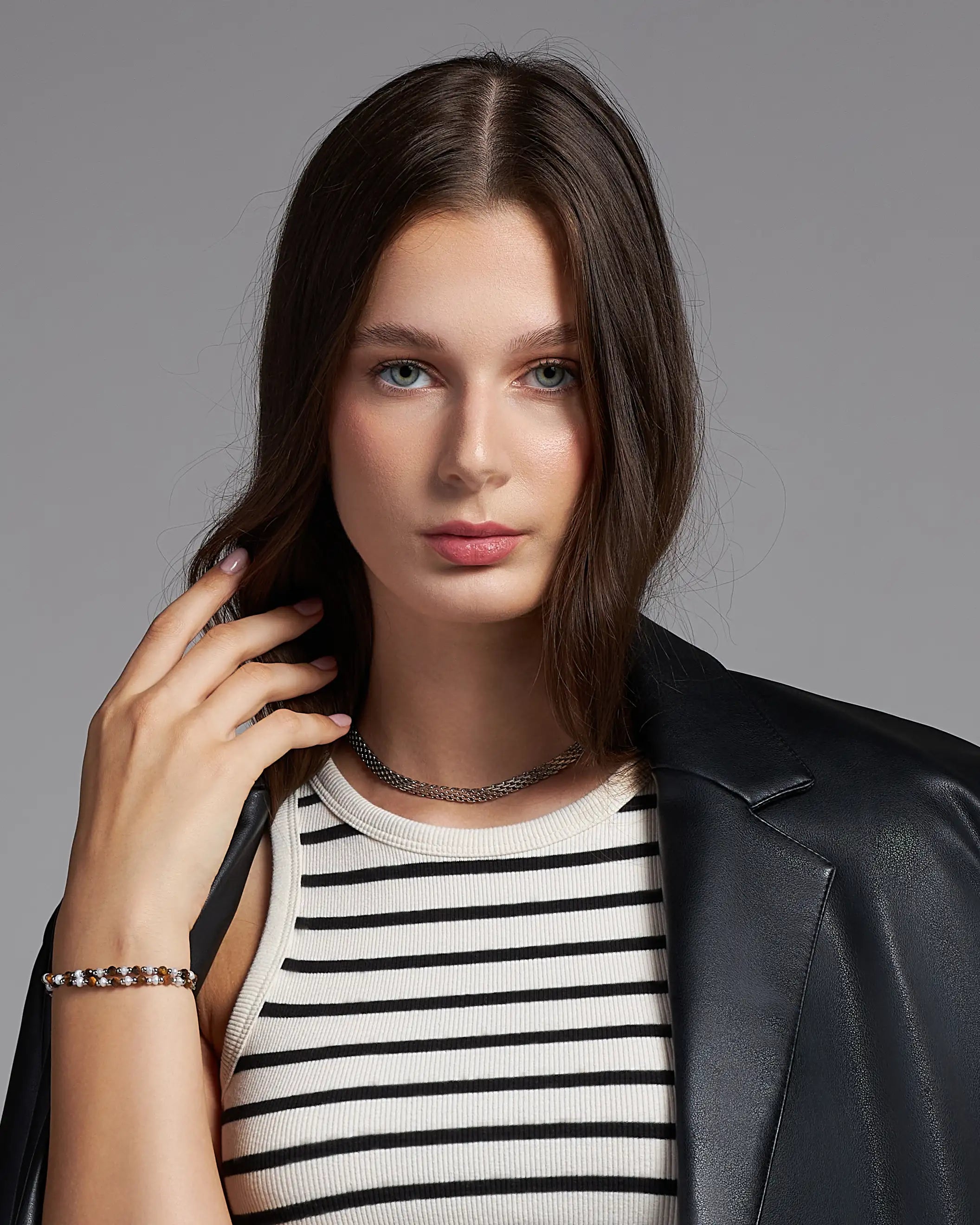 Dámsky Strieborný Choker - Mesh