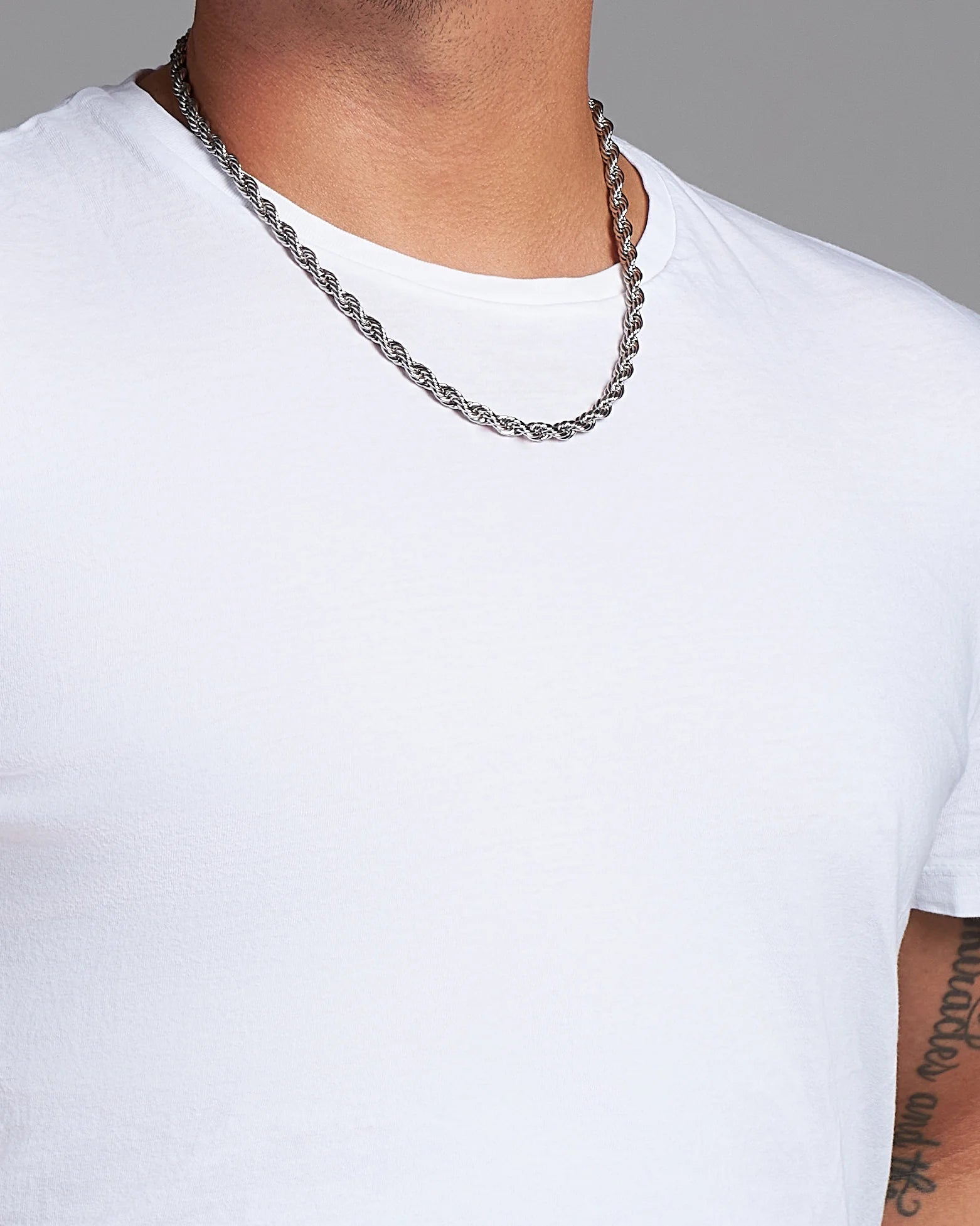 Pánsky Strieborný Náhrdelník - Rope Chain 6 mm