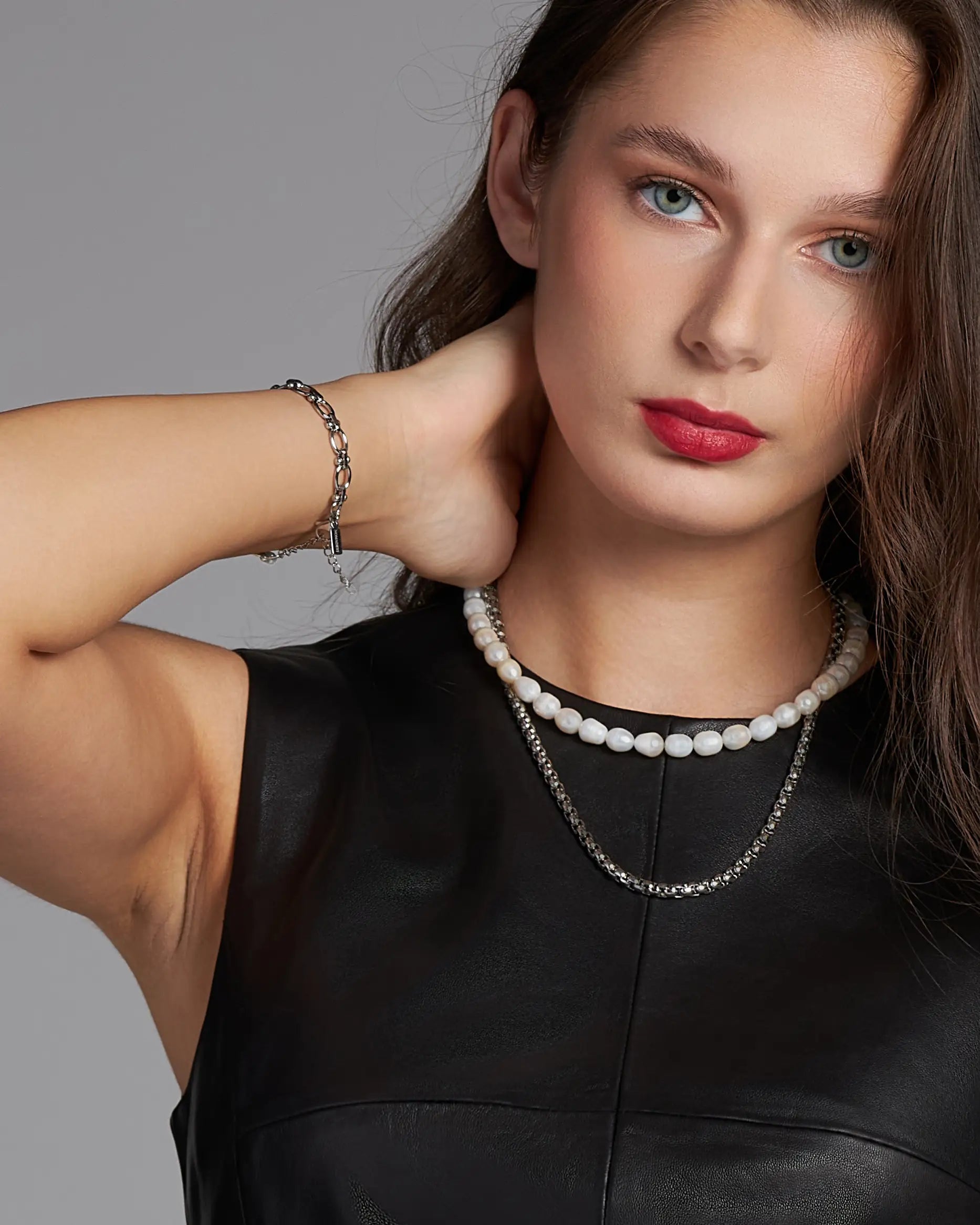 Dámsky Chunky Náramok - Oval Link & Silver