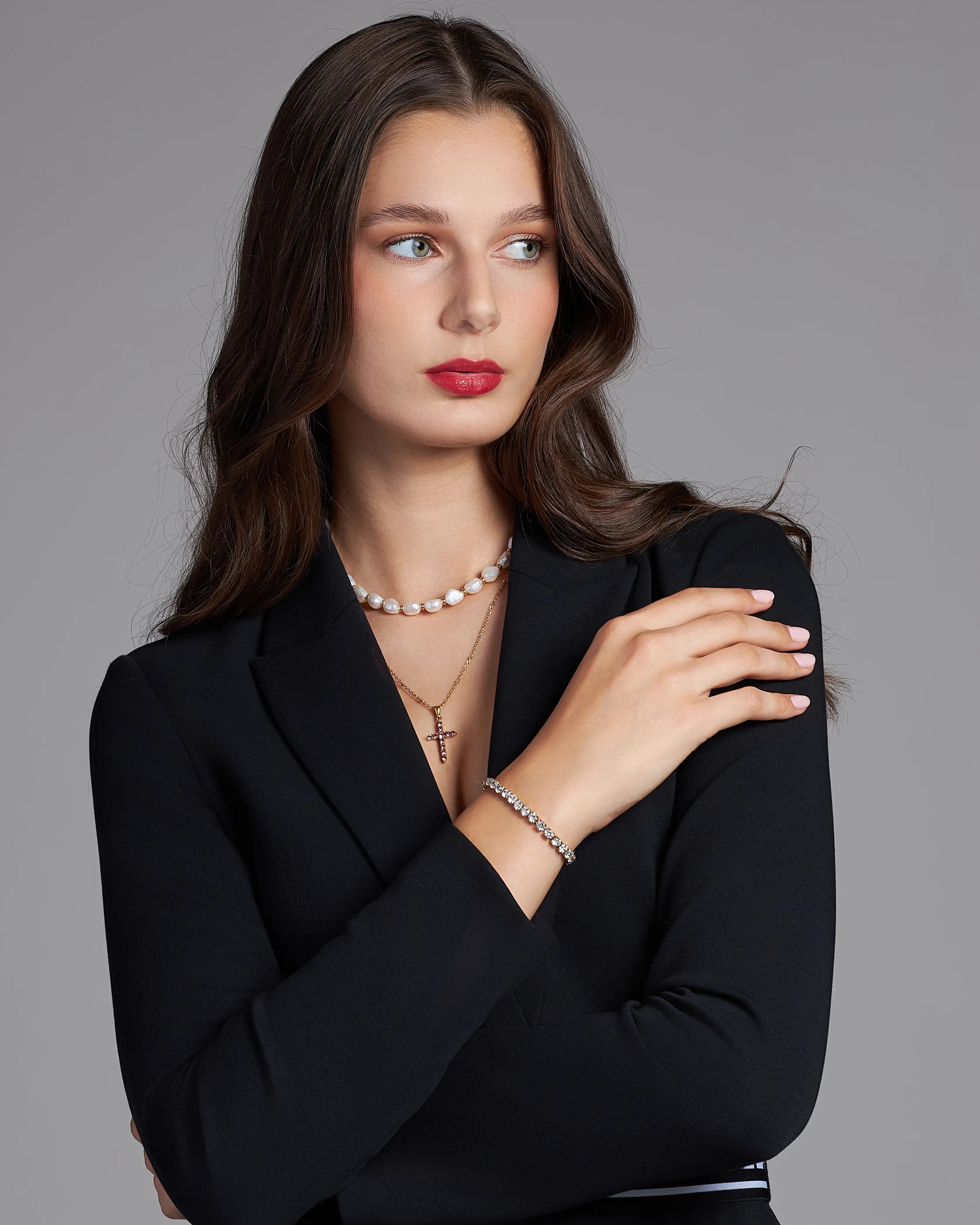 Dámsky Tennis Náramok - Gold