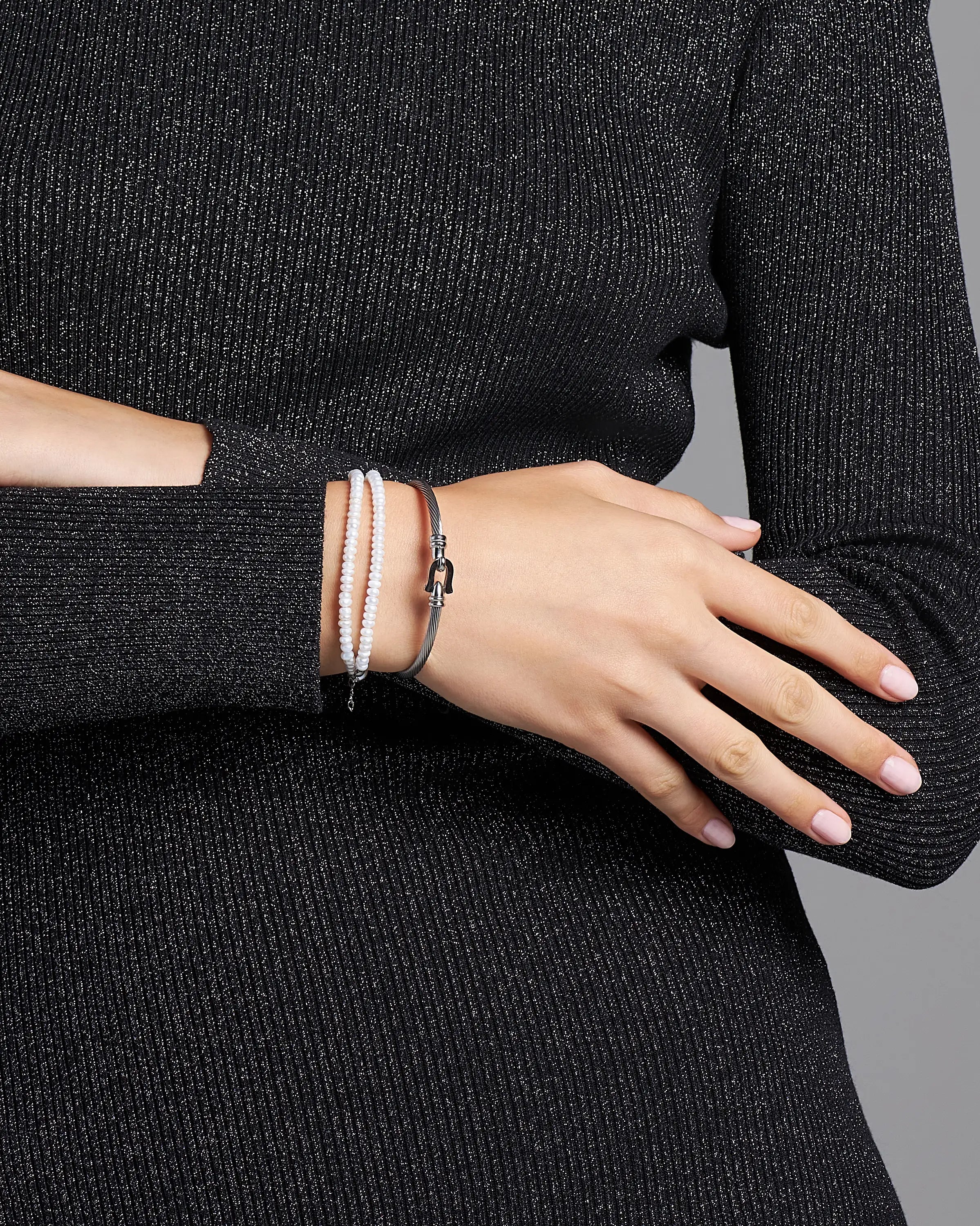 Dámsky Twist Cable Bangle - Silver
