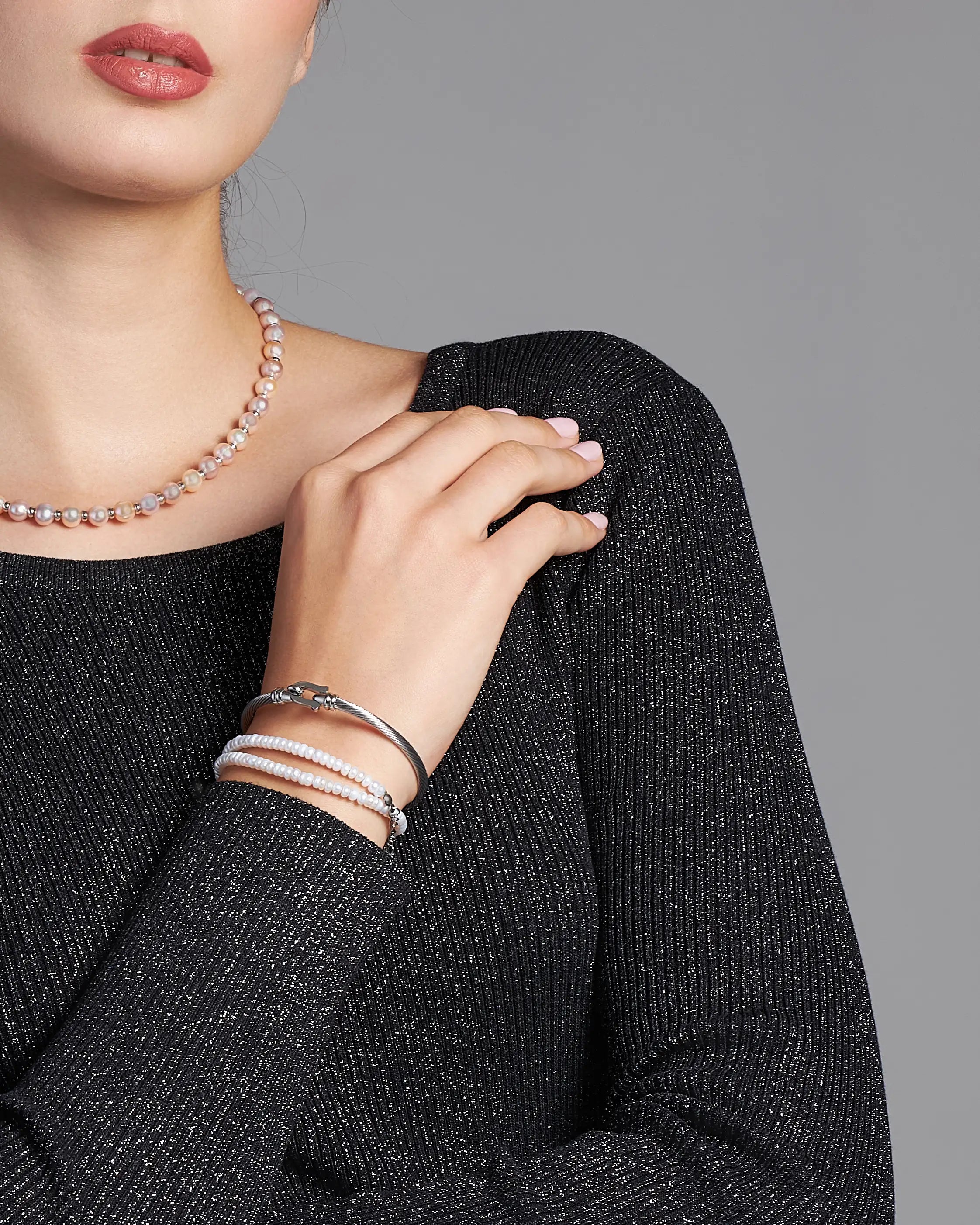 Dámsky Twist Cable Bangle - Silver