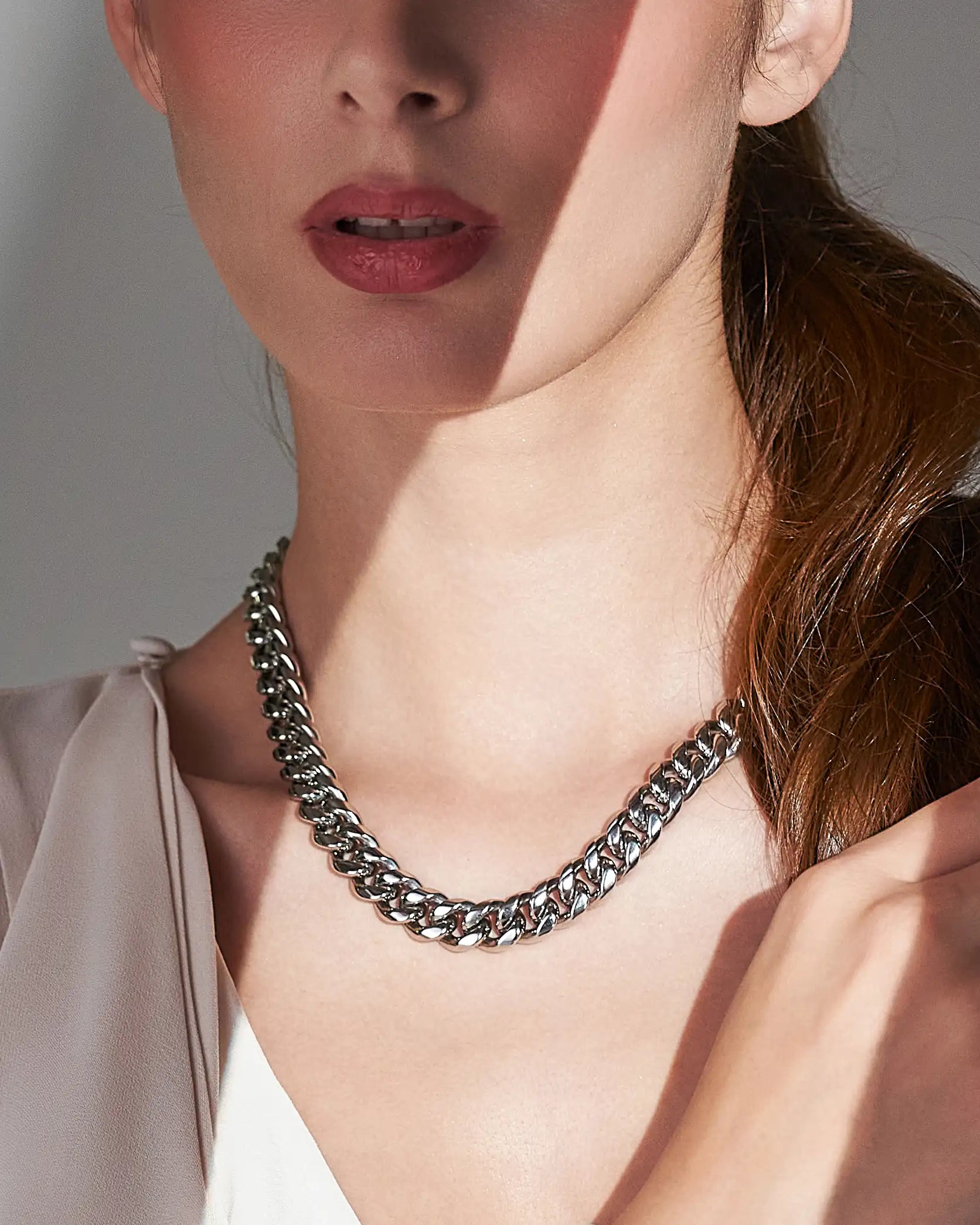 Dámsky Strieborný Cuban Link Choker